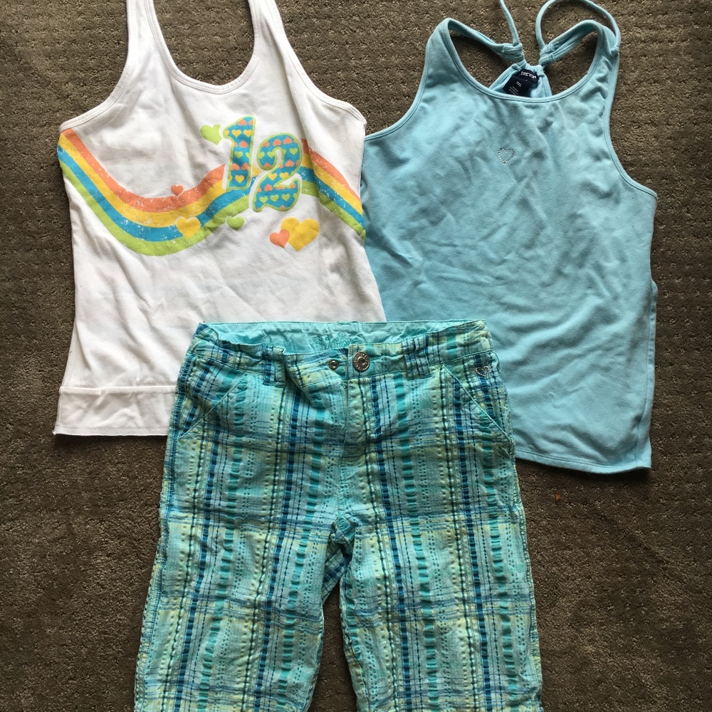 Girl's Summer Tanks and Shorts Bundle
